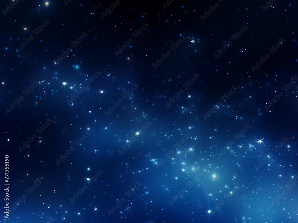 A celestial canvas of starry heavens bright. AI Generation.