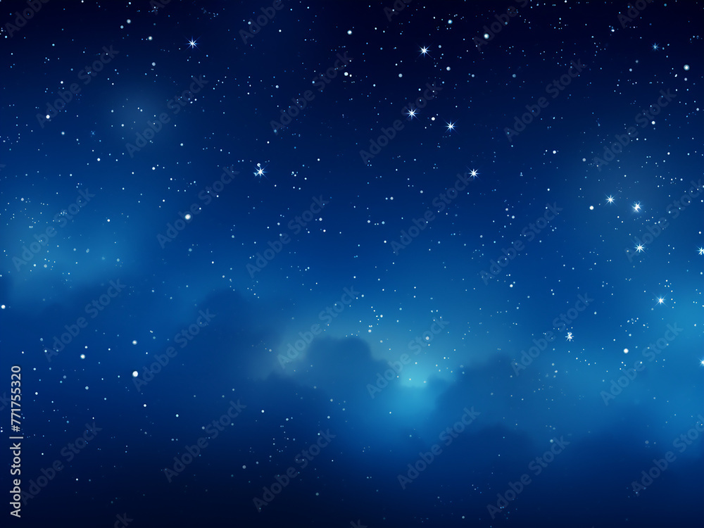 Obraz premium Lost in the depths of starry heavens blue. AI Generation.
