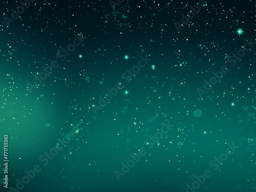 A glimpse into space: Starry heavens green. AI Generation.