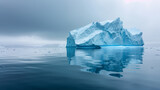 beautiful huge iceberg in calm sea