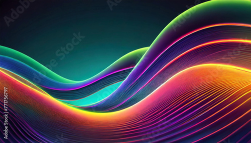 Big Neon Wave Background.