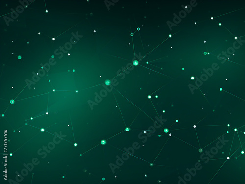 The cosmic dance of Constellation Green in the universe. AI Generation.
