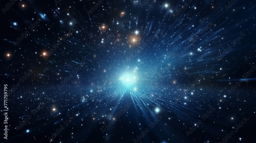 Abstract Particle Moving In The Sci-fi Space Wallpaper, Background