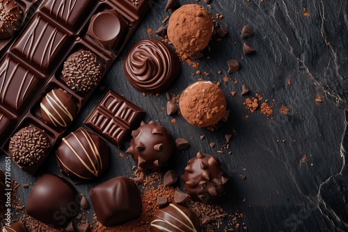 Chocolates_On_Dark_Chocolate_Background