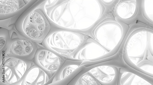 Abstract White Organic Network Texture
