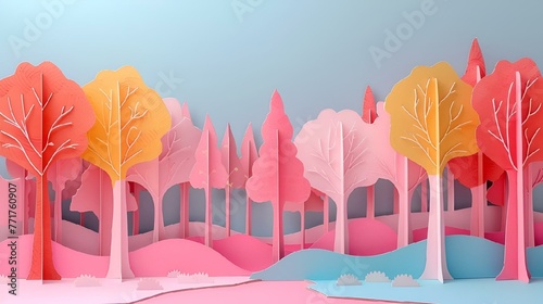 papercraft forest