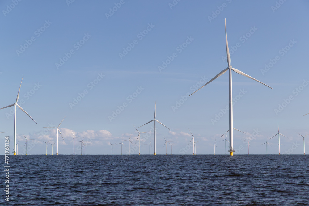 Windturbines in the water producing alternative green energy