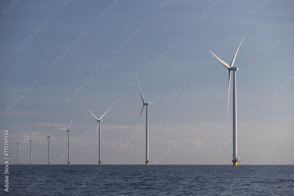 Windturbines in the water producing alternative green energy