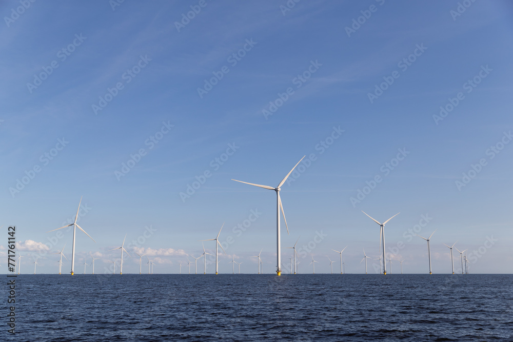 Windturbines in the water producing alternative green energy Windturbines in the water producing alternative green energy