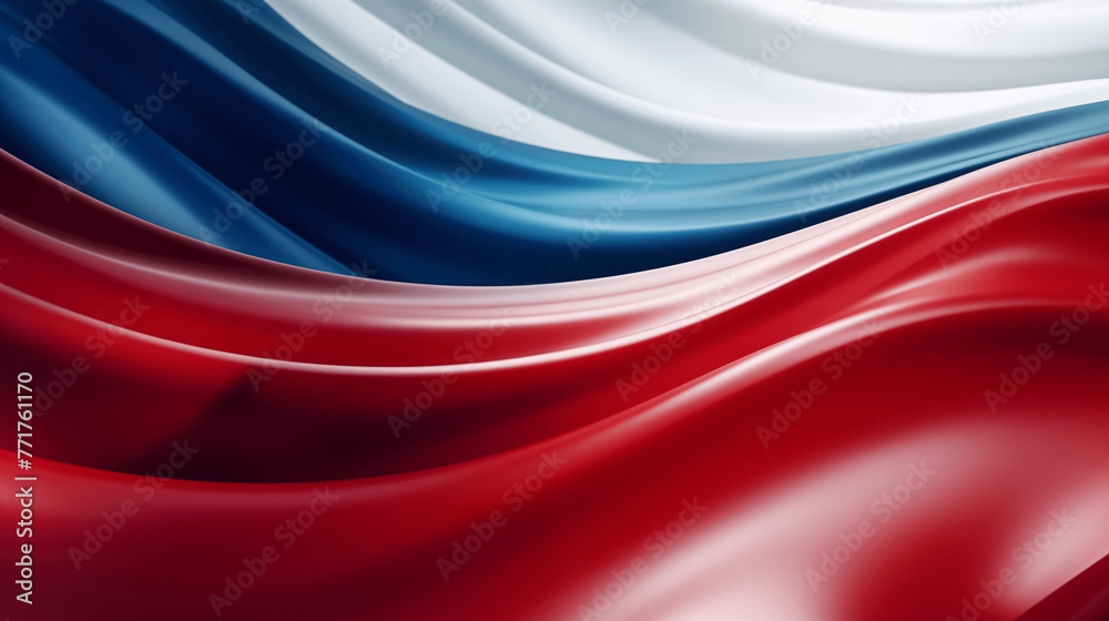 Abstract red white and blue patriotic background with copy space. - obrazy, fototapety, plakaty 