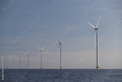Windturbines in the water producing alternative green energy