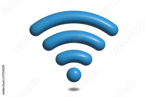 Broadcasting area with Wi-Fi. 3d wireless connection and sharing network on internet. 3D Realistic Wireless network vector illustration.