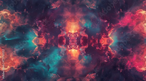 Symmetrical Cosmic Nebula Explosion