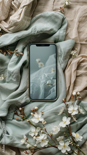 Cell Phone on Bed With Blanket