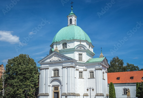 Church of Saint Kazimierz on the New Town of Warsaw city, Poland photo