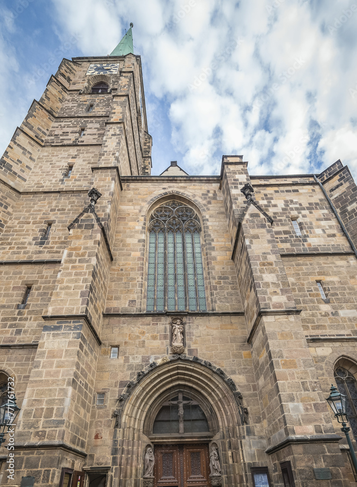 Cathedral of Saint Bartholomew on Square of the Republic, main square on Old Town in Pilsen city, Czech Republic Cathedral of Saint Bartholomew on Square of the Republic, main square on Old Town in Pilsen city, Czech Republic