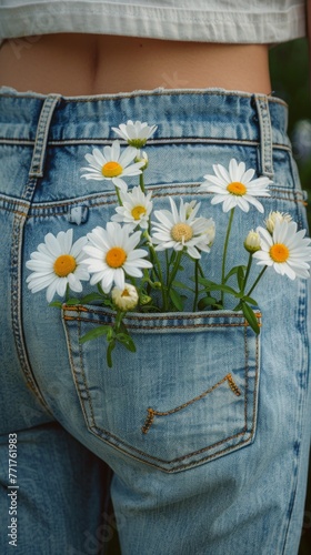 White Daisies in Back Pocket