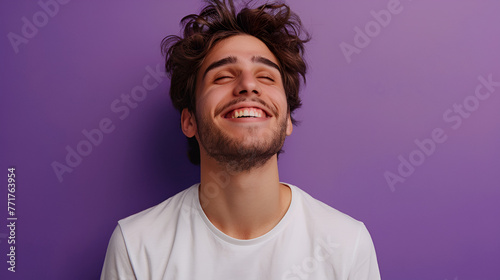 Portrait of happy young man smiling 