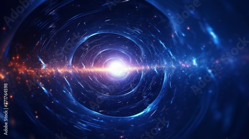 Abstract Particle Moving In The Sci-fi Space Wallpaper, Background