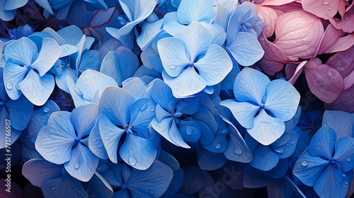 Seamless hydrangeas