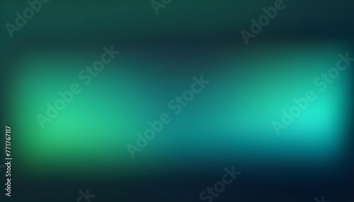 Wide magical defocused illustration rich bluish green. Business brochure cover design opal dark green. Gradient background, blank space for text. © Kovalova Ivanna