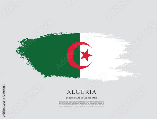 Flag of Algeria, vector illustration 