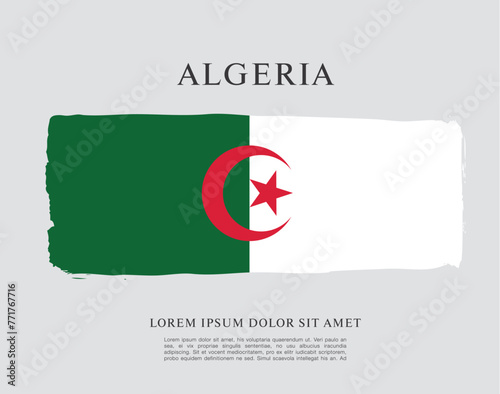 Flag of Algeria, vector illustration 