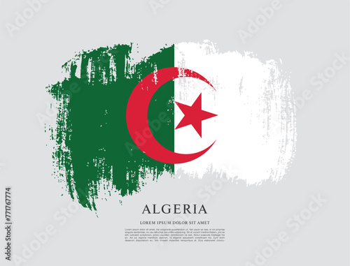 Flag of Algeria, vector illustration 