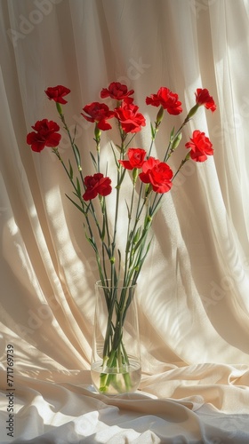 Vase Filled With Pink and Orange Flowers