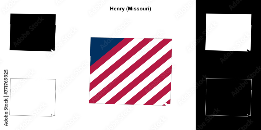 Henry County (Missouri) outline map set Henry County (Missouri) outline map set