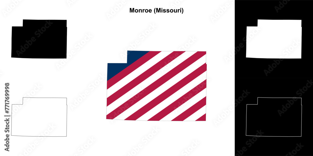 Monroe County (Missouri) outline map set Monroe County (Missouri) outline map set