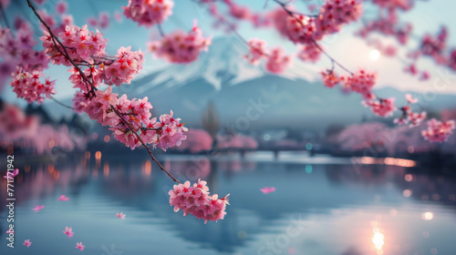 cherry blossom in the lake