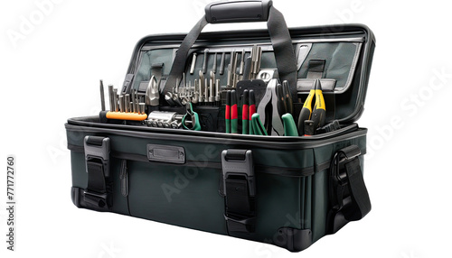 Toolbox with tools in no background. Clipping path