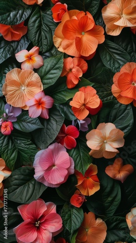 Colorful Flowers Bouquet on Table