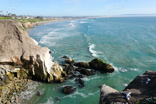 Rocky coastline of Pismo Beach, California