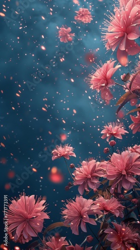 Floating Pink Flowers