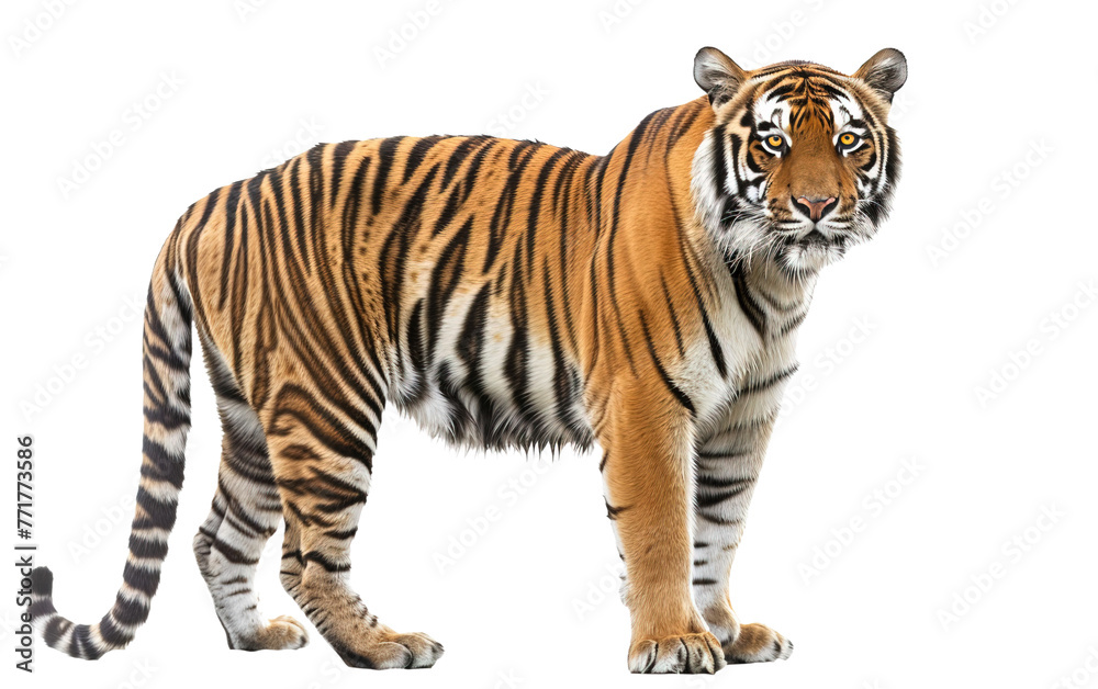 Tiger on transparent or white background