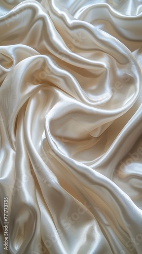 Close Up View of White Fabric