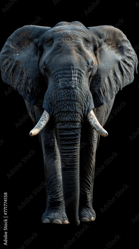 Obraz premium Elephant Standing on Dirt Field