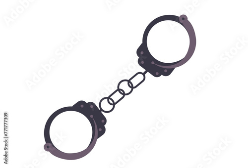 Handcuffs icon, is a vector illustration, very simple and minimalistic. With this Handcuffs icon you can use it for various needs. Whether for promotional needs or visual punishment design cuffs