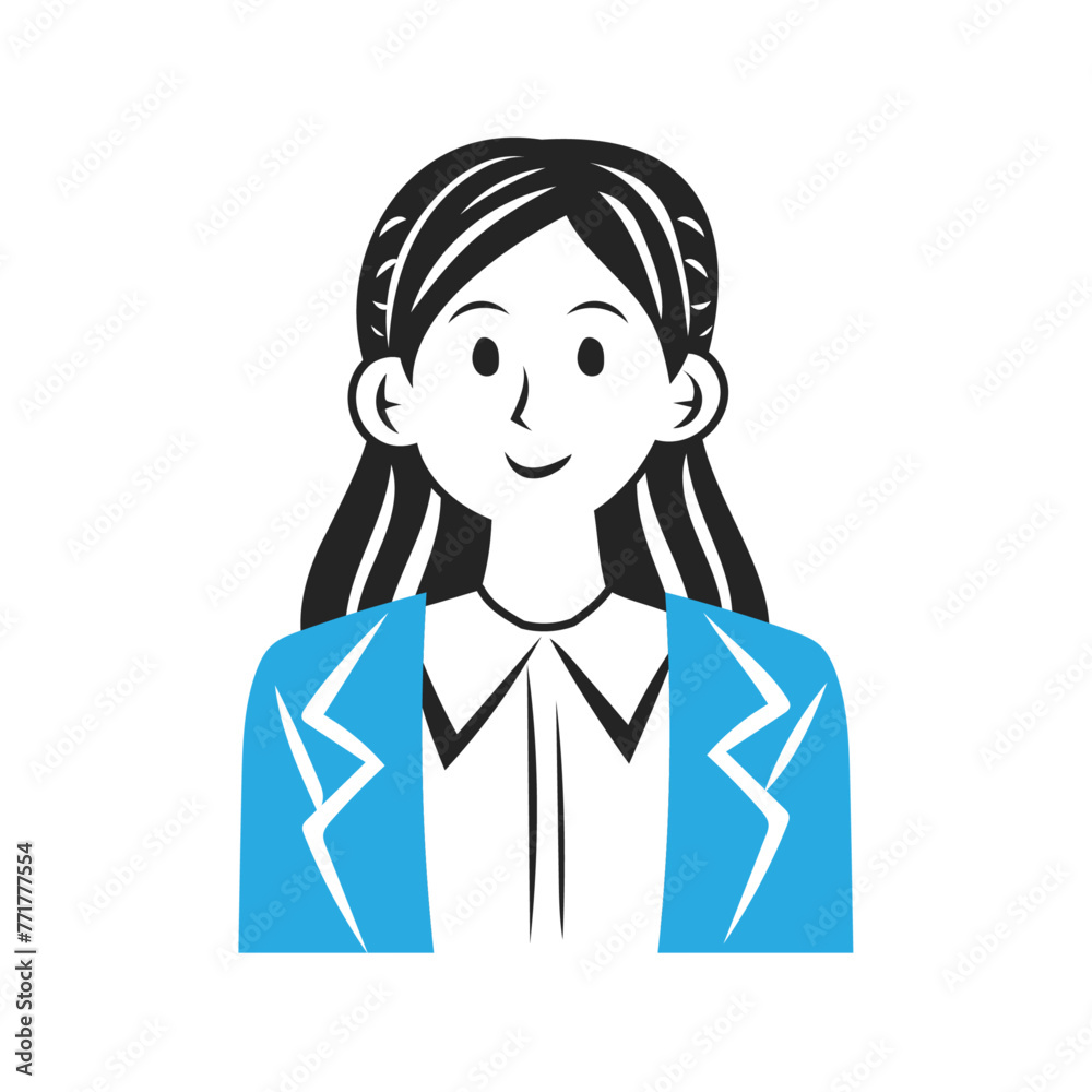 女性社員。シンプルなベクターイラスト。
Female employee. Simple vector illustration. 女性社員。シンプルなベクターイラスト。
Female employee. Simple vector illustration.