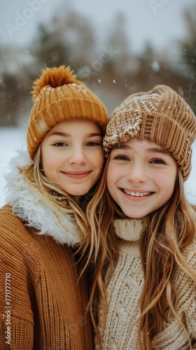 Two Young Women Standing Together