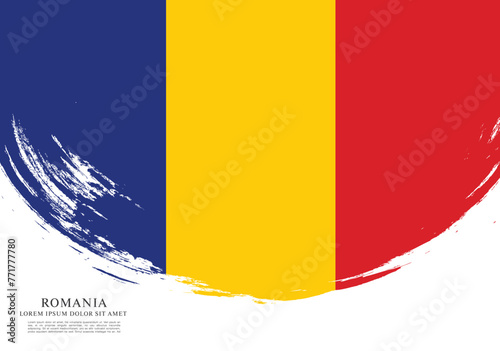 Flag of Romania, vector illustration 