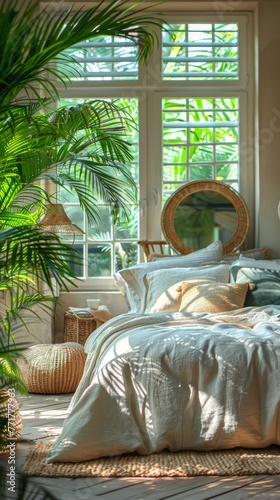 Bed Next to Window in Bedroom