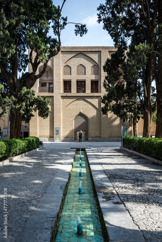 Entrance building of Fin Garden, historical Persian garden in Kashan, Iran photo