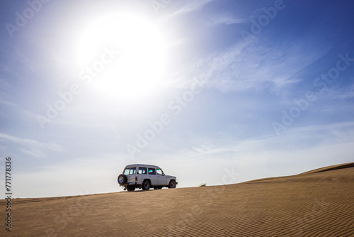 4x4 car for tourists on Maranjab Desert, Iran