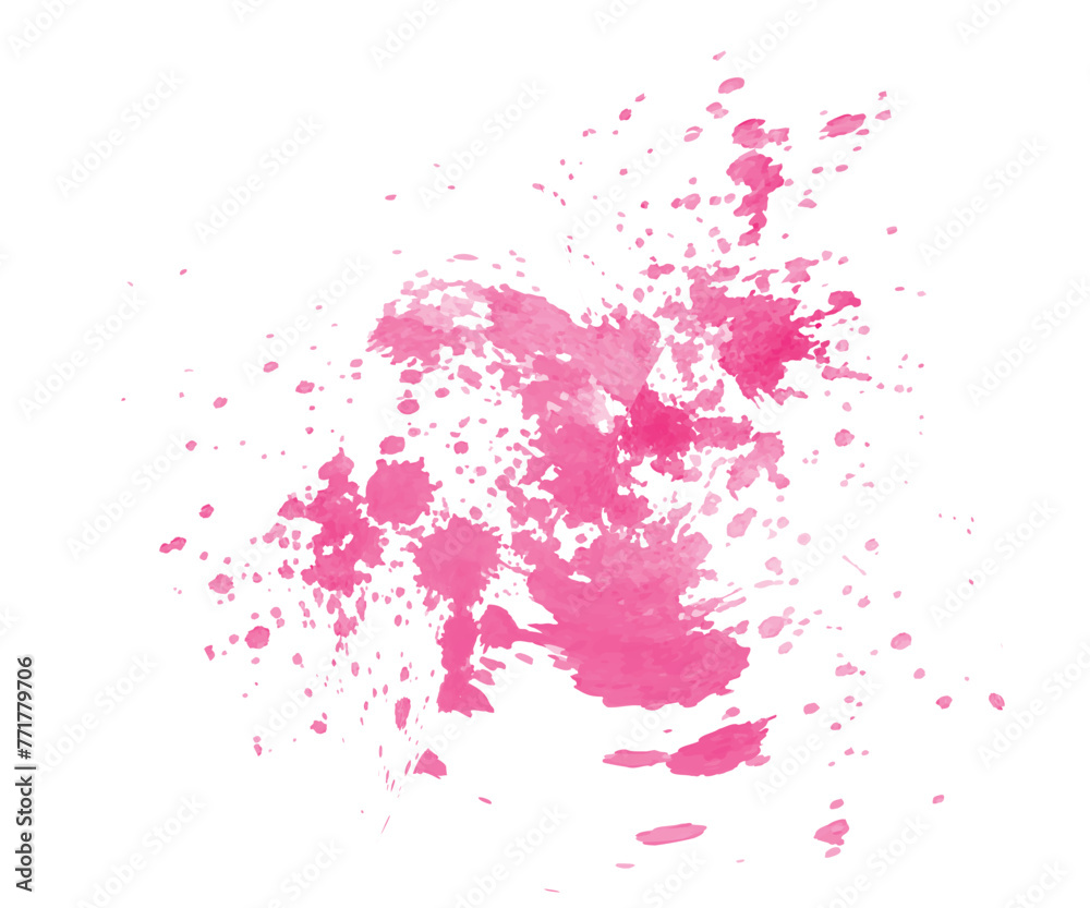pink watercolor vector stains; background for texts