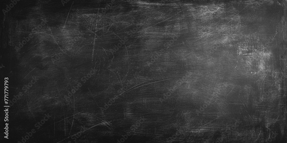 Empty black anthracite concrete stone surface texture. Blackboard Chalkboard texture. Empty blank black chalkboard. School board background with traces of chalk. Cafe, bakery, restaurant menu template