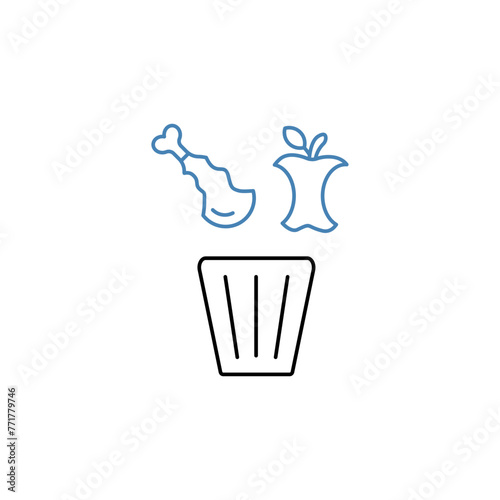 organic waste concept line icon. Simple element illustration. organic waste concept outline symbol design.