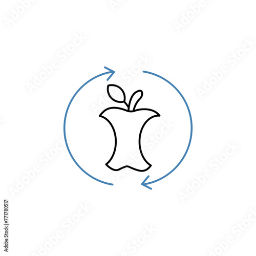 composting concept line icon. Simple element illustration. composting concept outline symbol design.